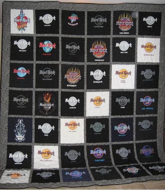 California KingHard Rock Cafe from Tshirt Quilts Keepsake Theme Quilts